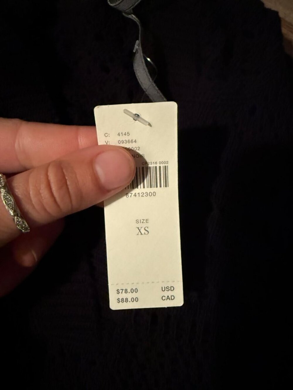 Anthropologie Sweater Heavy Black